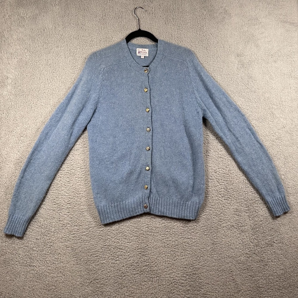 Vintage Lady‎ Clansman Sweater Womens Large Shetland Wool Cardigan Scottish 90s